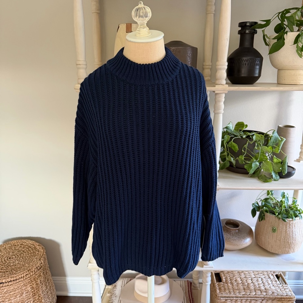 Pomander Place Navy Cotton Casper Sweater (S)